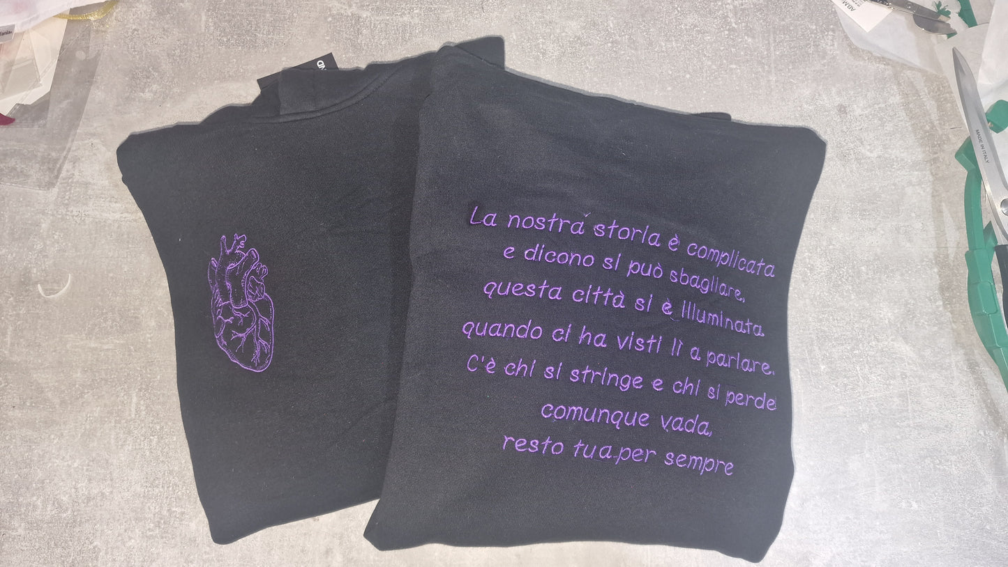Felpa "tua /tuo per sempre "